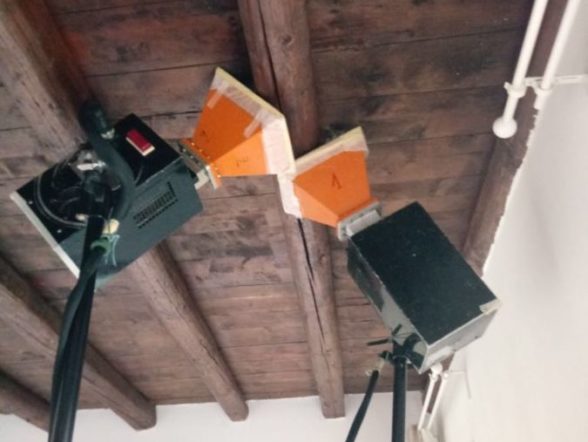  Disinfestazione tarli su travi con microonde