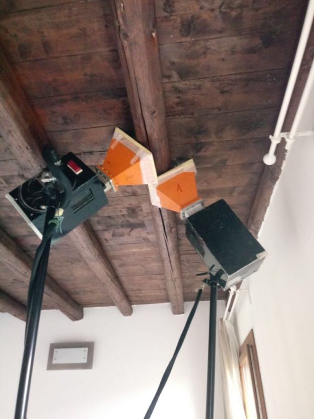 Disinfestazione tarli su travi con microonde