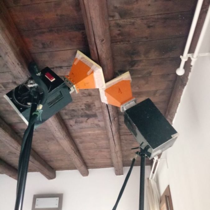  Disinfestazione tarli su travi con microonde